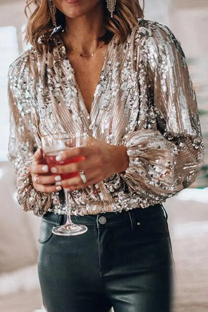 ShimmerMuse - Glittertopp for Kvinner Motelys