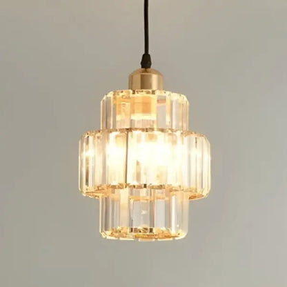 CrystalGlow - Elegant Pendellampe i Krystallglass Motelys