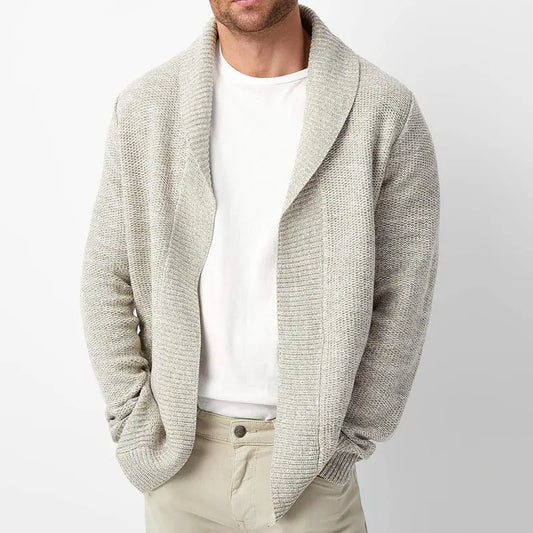 CozyFit - Løst Strikket Cardigan for Menn i Stilig Design Motelys