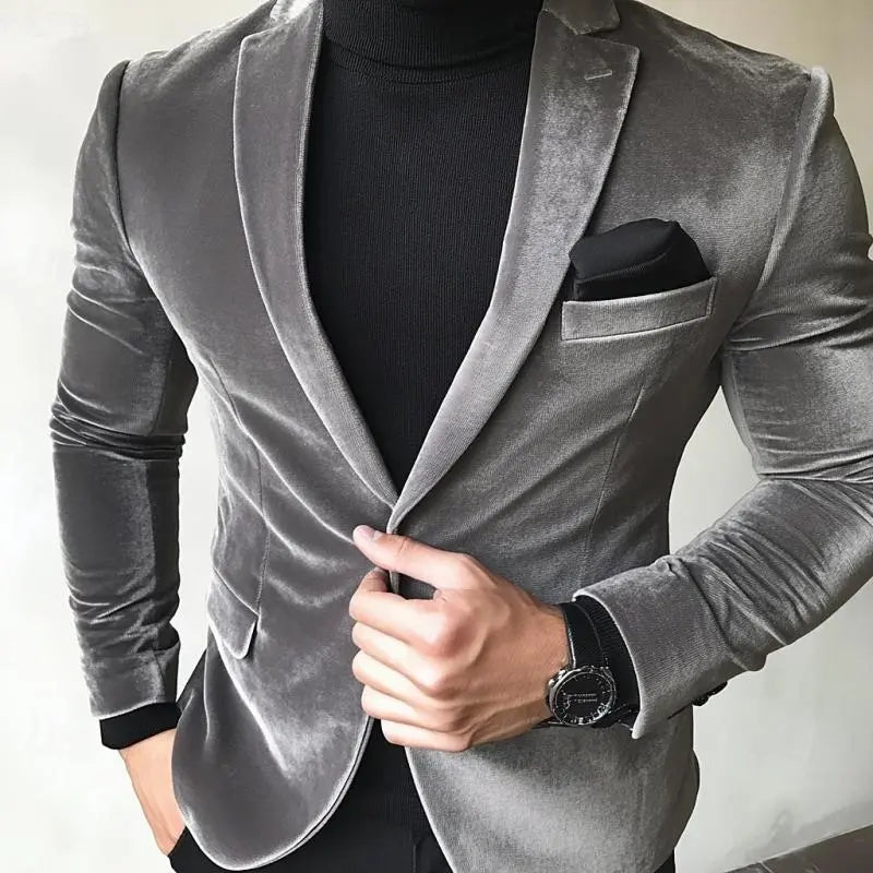 LuxWear - Blazer i Fløyel for Menn med Stil og Komfort Motelys
