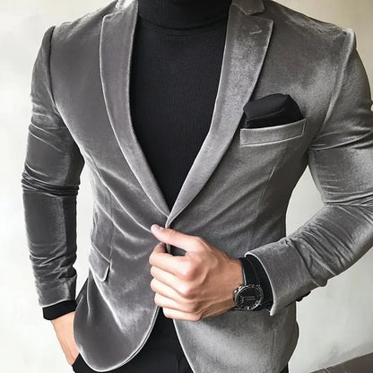 LuxWear - Blazer i Fløyel for Menn med Stil og Komfort Motelys