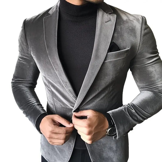 LuxWear - Blazer i Fløyel for Menn med Stil og Komfort Motelys