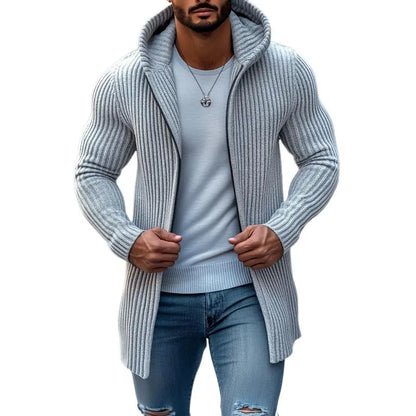 CozyWear - Strikket Cardigan med Hette for Ultimat Komfort Motelys