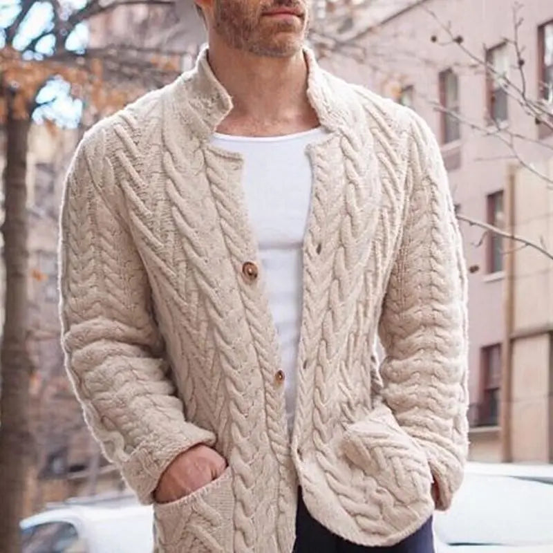 ChicWear - Enkelbrystet Cardigan for Menn med Stil Motelys