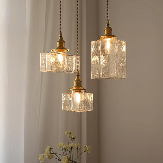 LuxeGlow - Retro Hengende Glasslampe for Klassiskt Design Motelys
