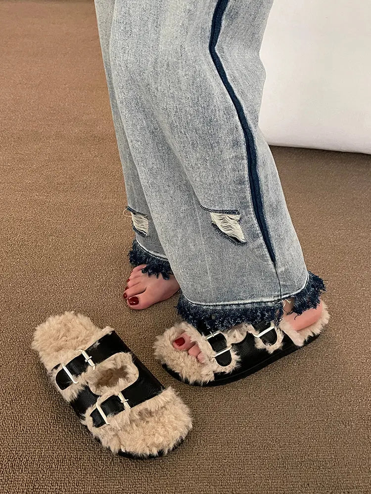 Fluffy Unisex-sandaler Motelys