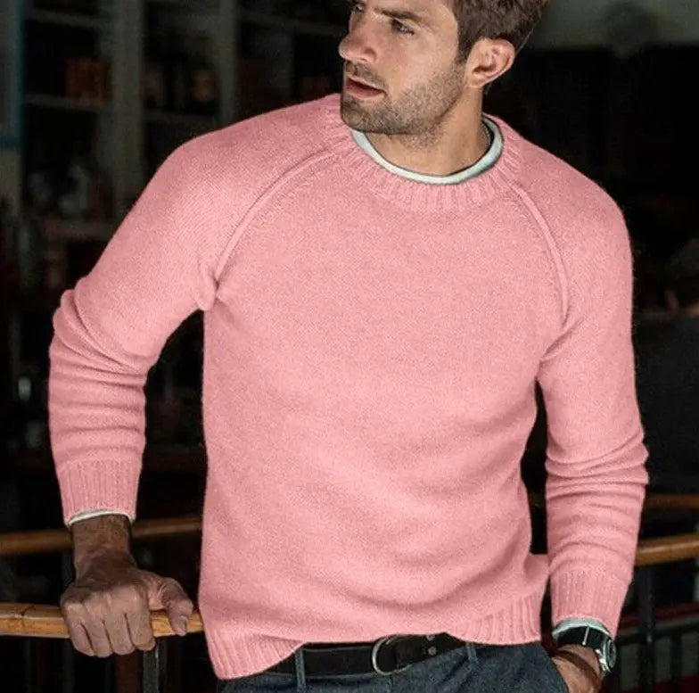 UrbanKnit - Komfortabel Strikket Genser for Menn Motelys