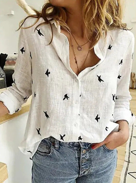 ChicButton - Knappekledd Bluse for Elegant Uttrykk Motelys