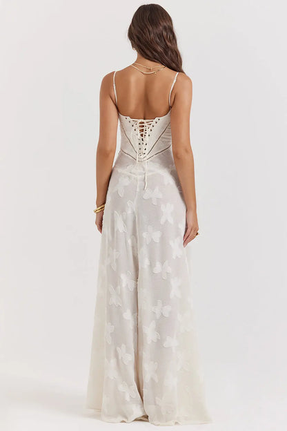 LuxeFlow - Elegant Chic Maxi Kjole for Kvinner Motelys