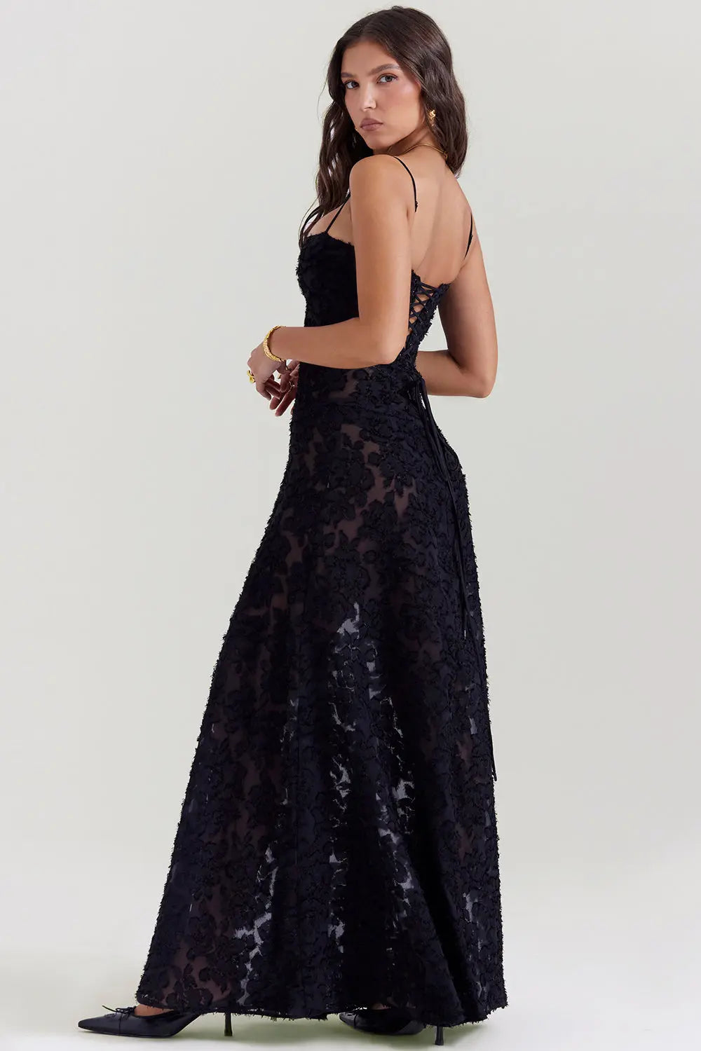 LuxeFlow - Elegant Chic Maxi Kjole for Kvinner Motelys