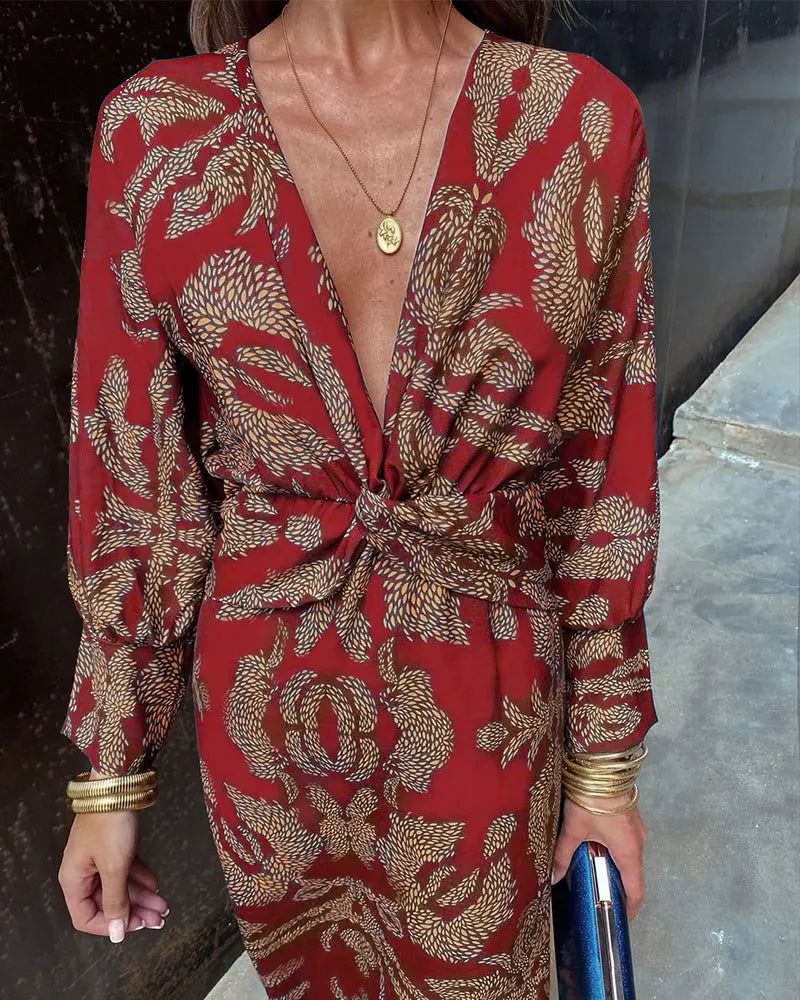 Sommer Eleganse – Boho V-hals Maxi Kjole Motelys