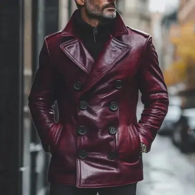 The Baron – Vintage skinnpeacoat for menn Motelys