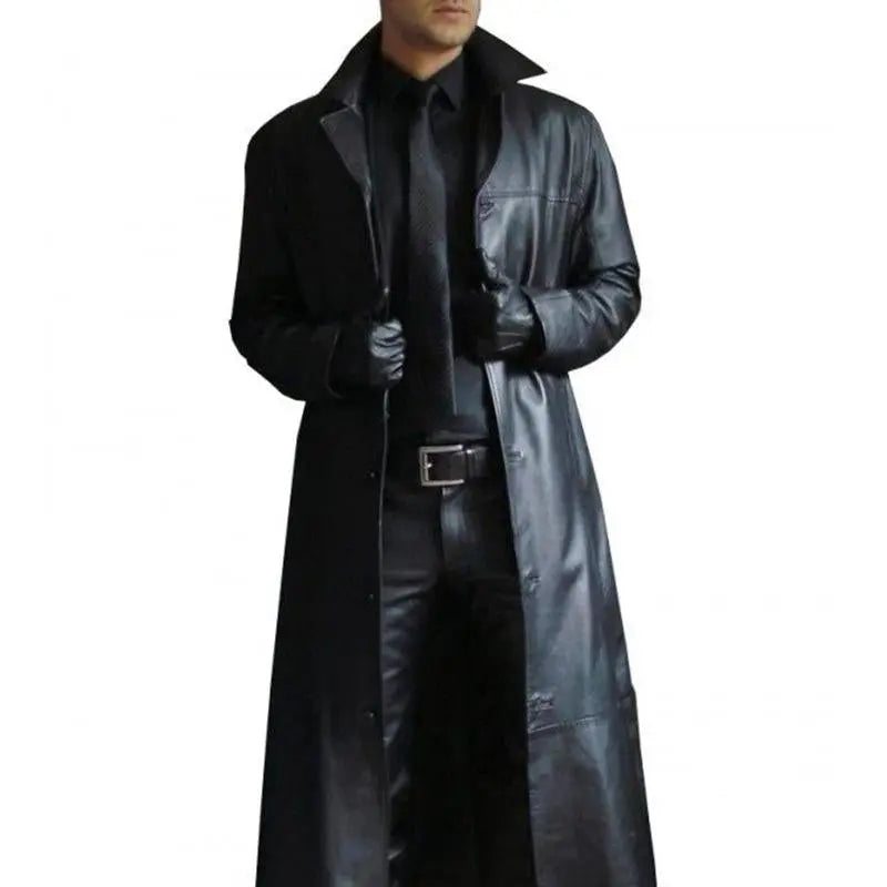 The Shadowlord – Vintage skinnfrakk for menn Motelys