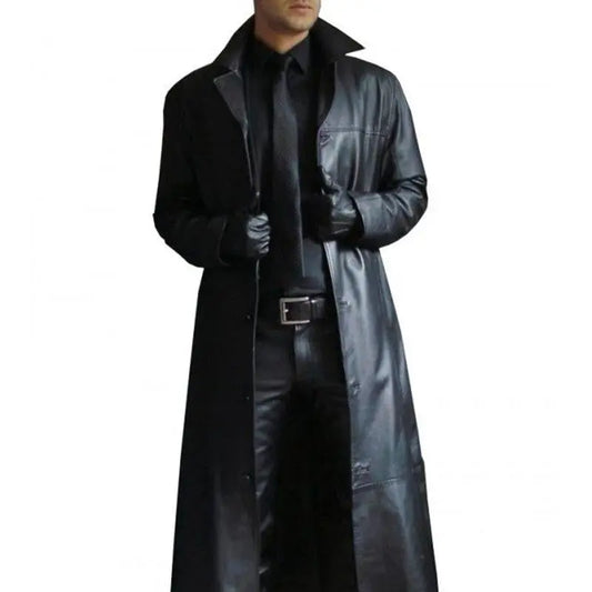 The Shadowlord – Vintage skinnfrakk for menn Motelys