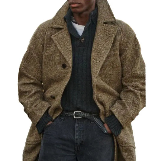 The Winston – Vintage herringbone-frakk for menn Motelys