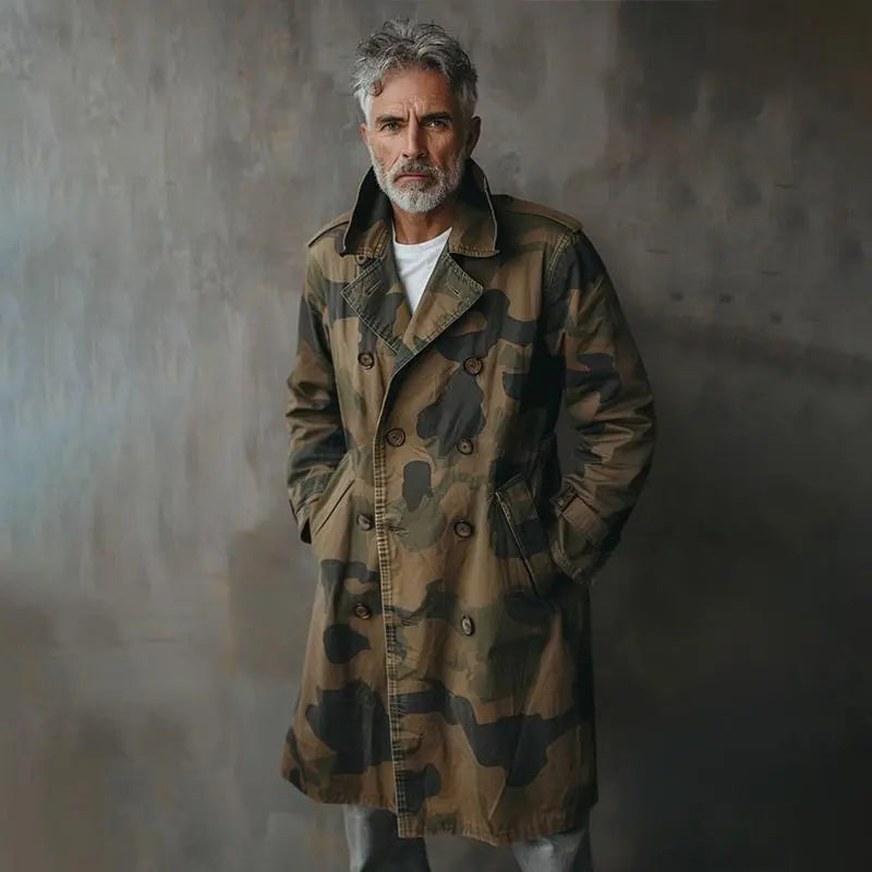 The Ranger – Kamuflasje cargo-trenchcoat for menn Motelys