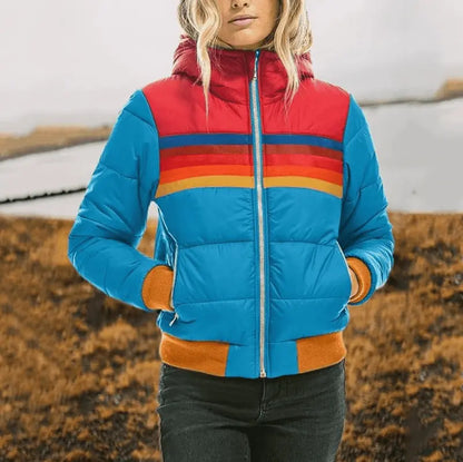 Sierra – Vintage-Inspirert Pufferjakke med Hette Motelys