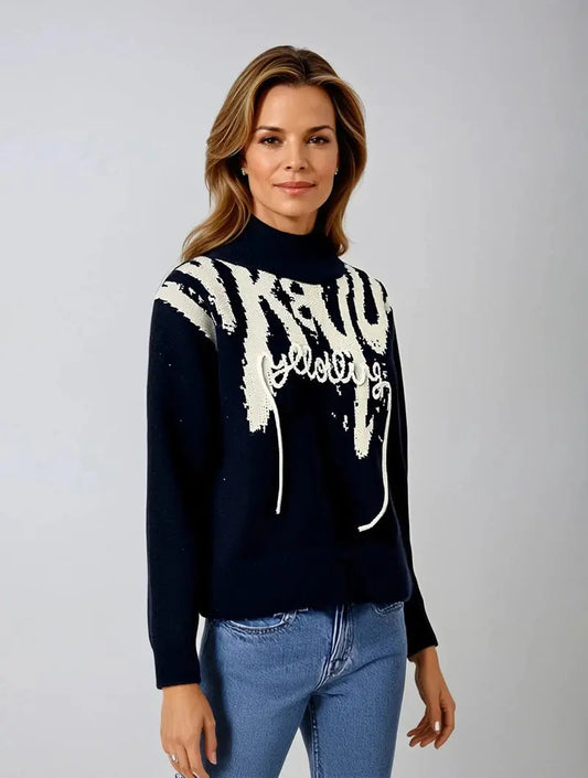 Luksus Cashmere Genser – Premium Strikket Kvinnesweater for Uslåelig Komfort Motelys