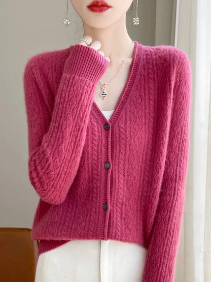 Elara – Myk Cashmere & Merino Strikkecardigan Motelys