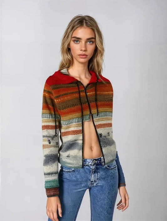 Sierra Haven – Koselig Bohemsk-Inspirert Fleece Hettegenser Motelys
