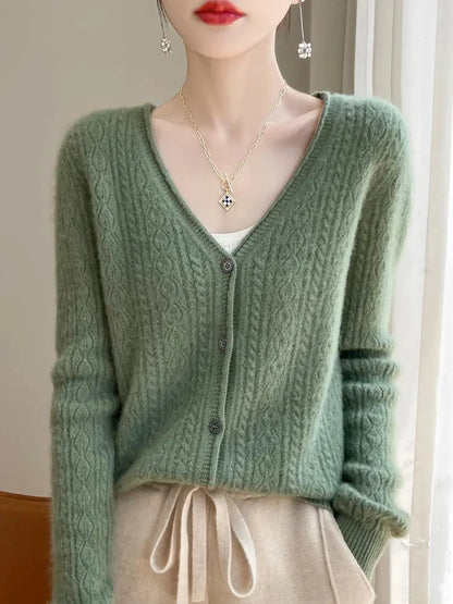 Elara – Myk Cashmere & Merino Strikkecardigan Motelys