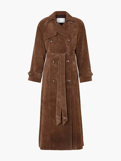 Verona - Stilig Lærtrenchcoat for En Uanstrengt Look Motelys