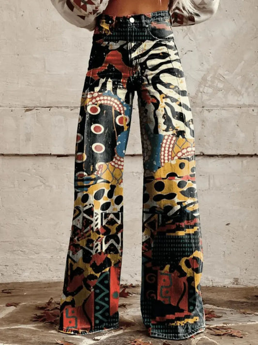 Kaleidoscope Dreams – Eklektisk Kunst Bredde-Jeans Motelys