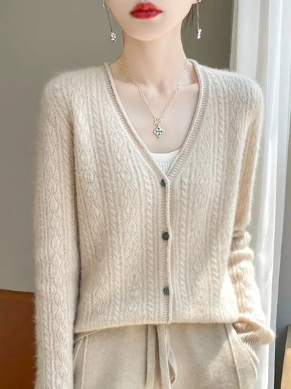 Elara – Myk Cashmere & Merino Strikkecardigan Motelys