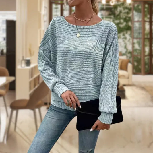 SereneWear - Lett stripete genser for kvinner Motelys