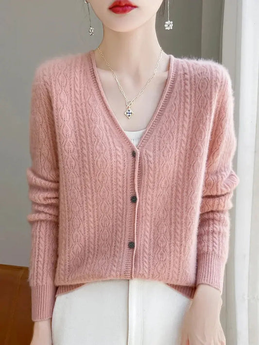 Elara – Myk Cashmere & Merino Strikkecardigan Motelys