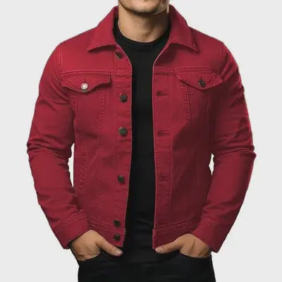 UrbanEdge - Klassisk cargo-denimjakke for menn Motelys