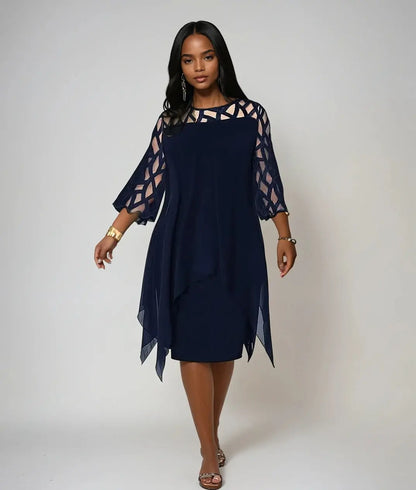 Celeste Plus Size Flowy Midikjole – Elegant & Uanstrengt Motelys