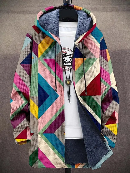 Vivid Patch – Kunstnerisk fleece-hettejakke for et dristig uttrykk Motelys