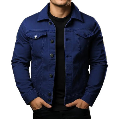 UrbanEdge - Klassisk cargo-denimjakke for menn Motelys