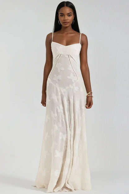 LuxeFlow - Elegant Chic Maxi Kjole for Kvinner Motelys