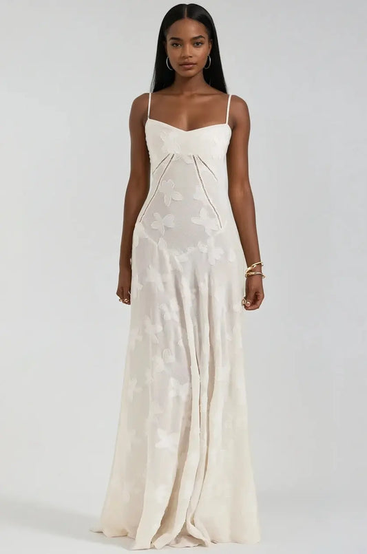 LuxeFlow - Elegant Chic Maxi Kjole for Kvinner Motelys