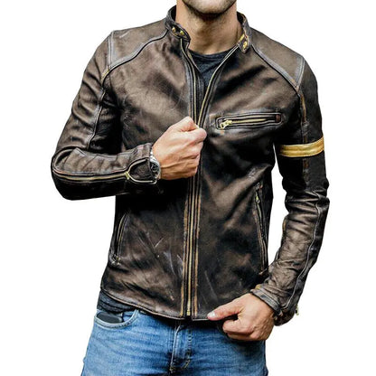 IronRider – Herre Vintage Skinnjakke Motelys
