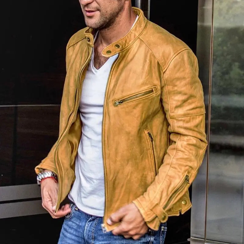 Rebel Edge – Vintage Biker Skinnjakke Motelys
