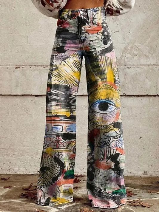 Visionary – Abstrakt Kunst Bredde-Jeans for Modig Kreativitet Motelys