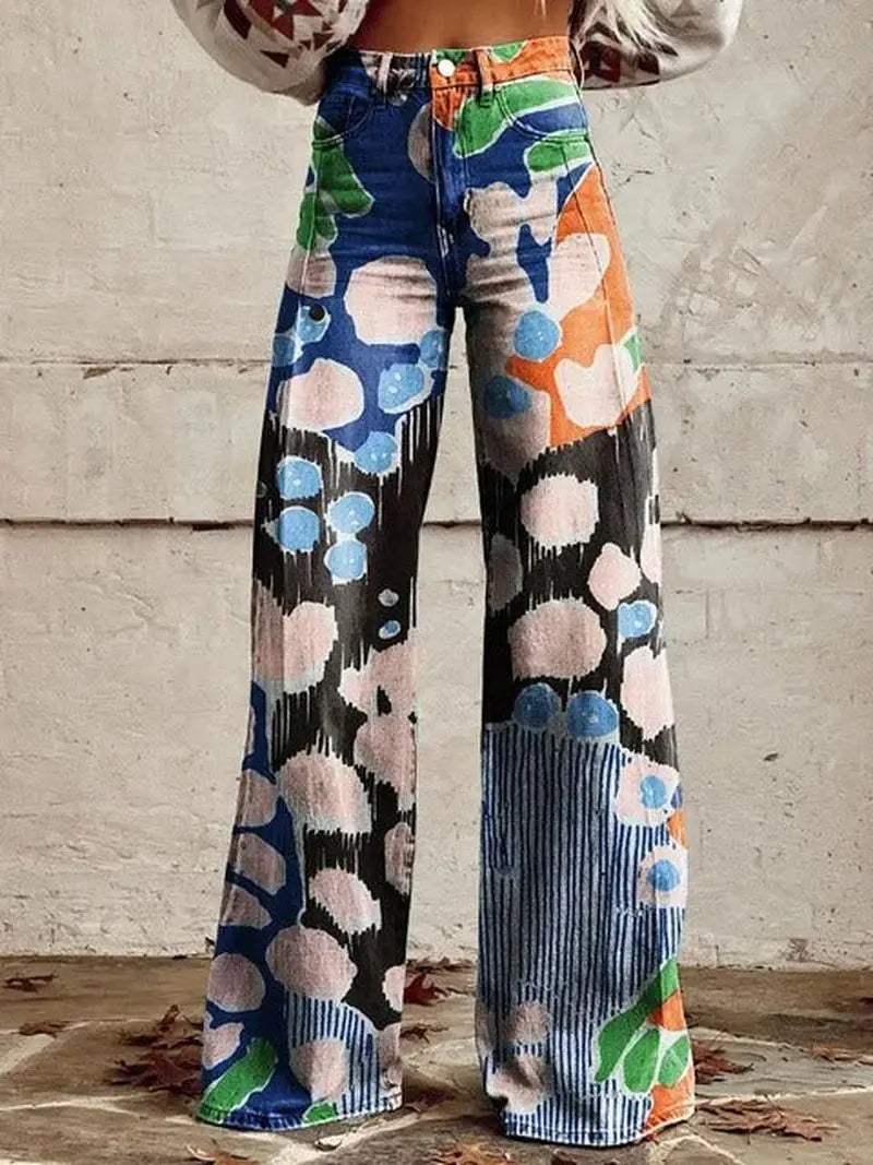 Abstract Horizon – Bold Bredde-Jeans for Kunstneriske Sjeler Motelys
