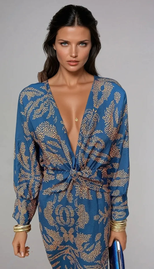 Sommer Eleganse – Boho V-hals Maxi Kjole Motelys