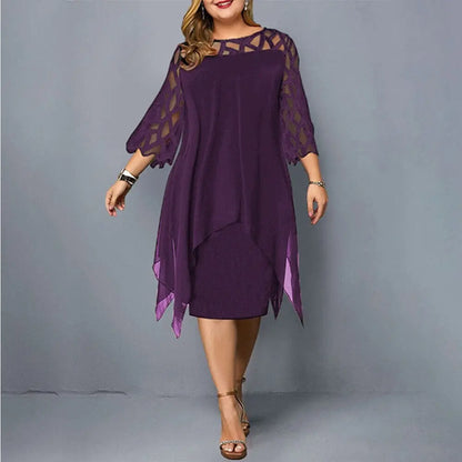 Celeste Plus Size Flowy Midikjole – Elegant & Uanstrengt Motelys