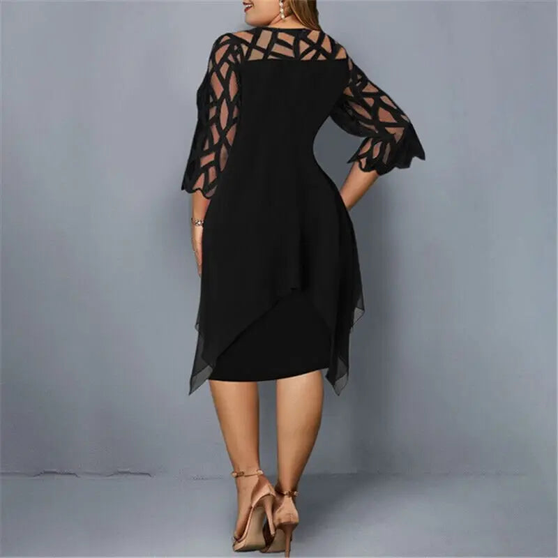 Celeste Plus Size Flowy Midikjole – Elegant & Uanstrengt Motelys