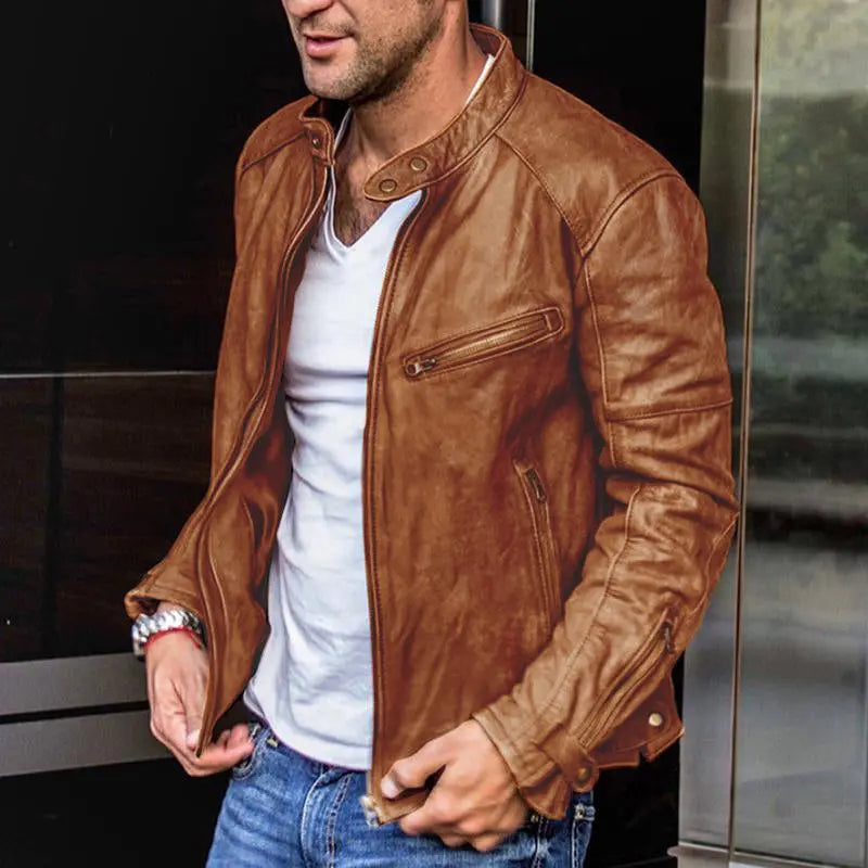 Rebel Edge – Vintage Biker Skinnjakke Motelys