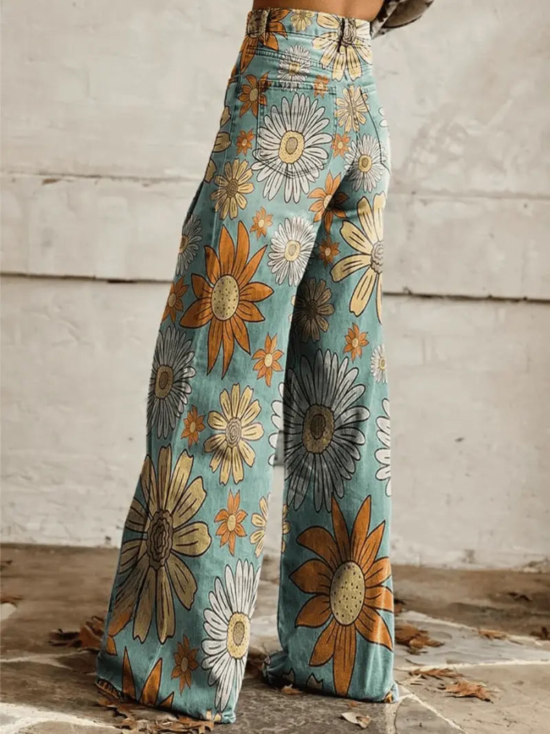 Florence – Vintage Bukser med Romantisk Blomsterdesign Motelys