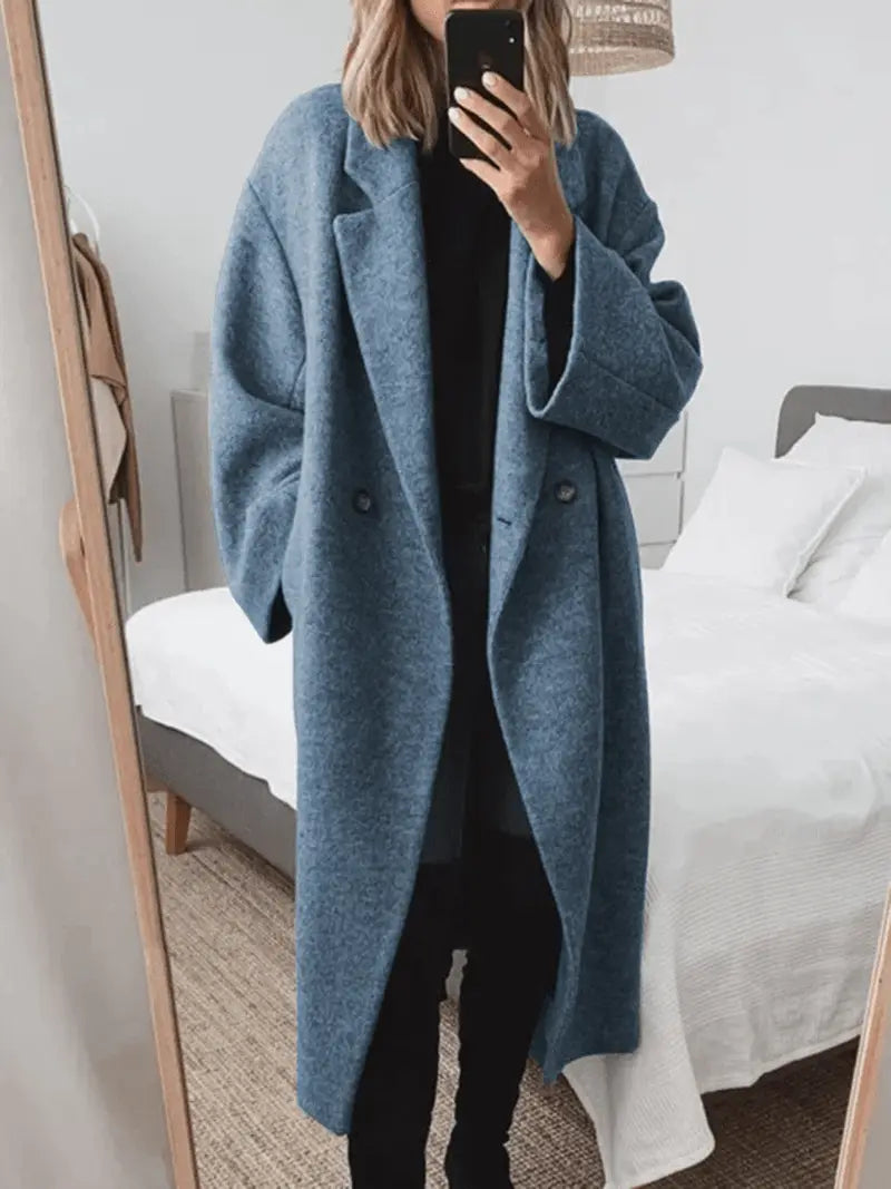 Celeste – Luksuriøs Oversized Ullkåpe Motelys