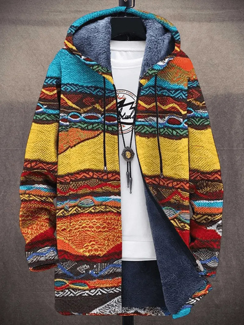 Vivid Horizon – Kunstnerisk boho-inspirert hettegenser Motelys