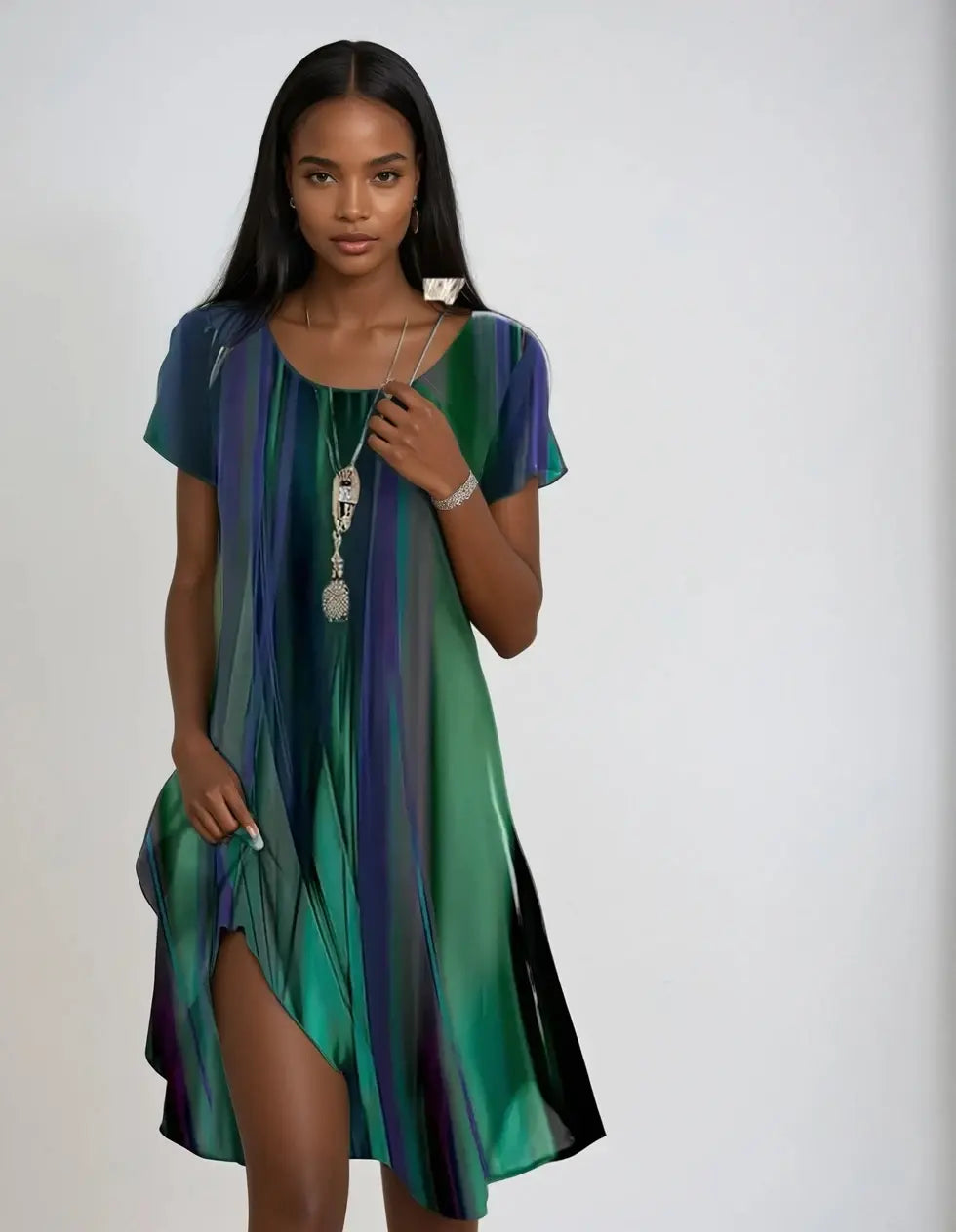 TrendLuxe - Boho Maxikjole for Unik Stil og Komfort Motelys