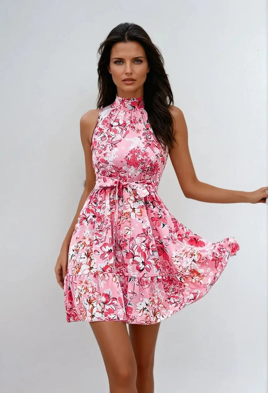 ChiffonGrace - Sommerlig Halterkjole i Chiffon for Elegant Stil Motelys