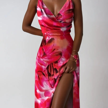 TropicalBliss - Stilig Sommerlig Maxikjole for Varme Dager Motelys